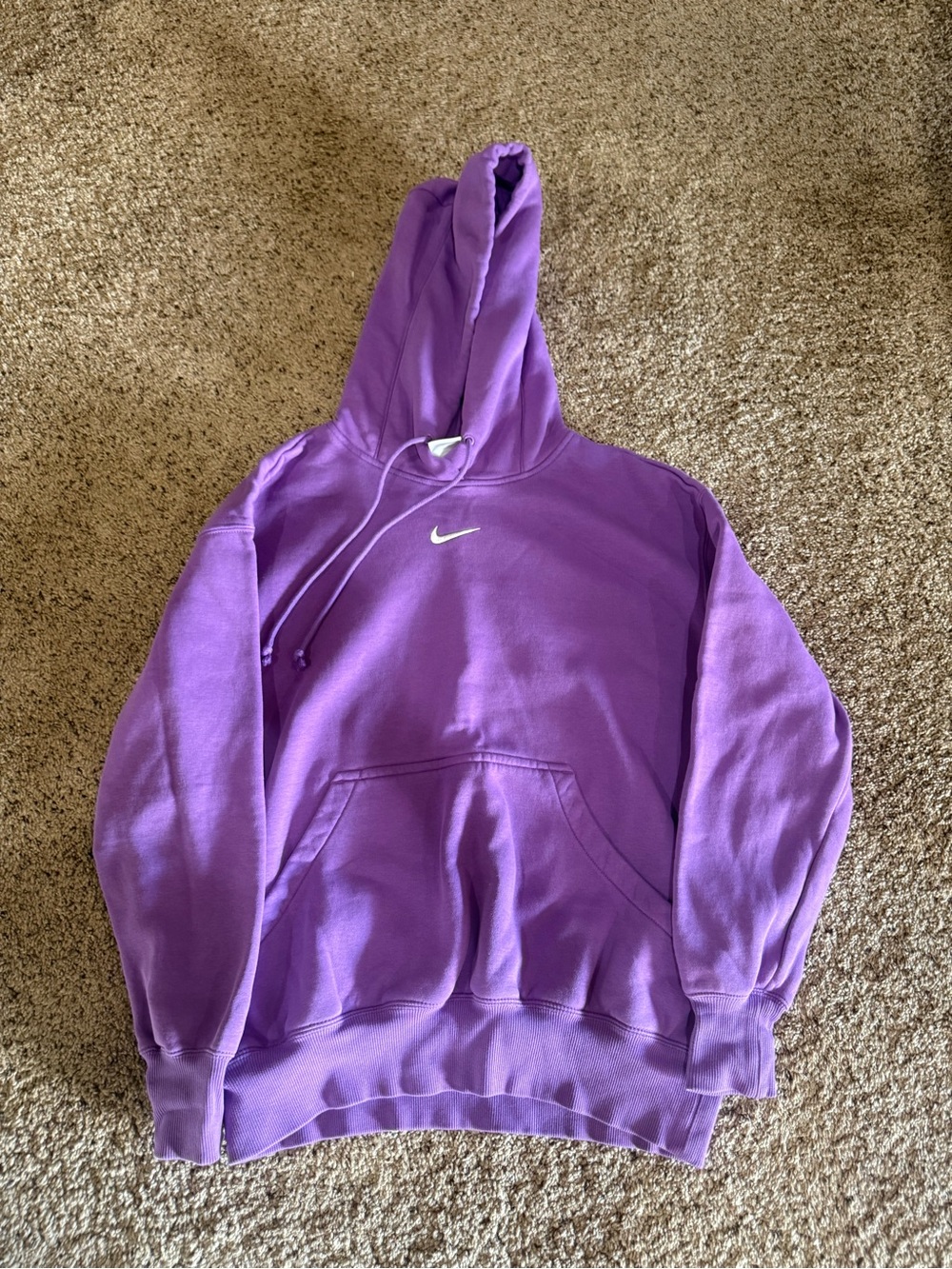 Nike Purple Pullover Hoodie with White Swoosh - Picture 1 of 1